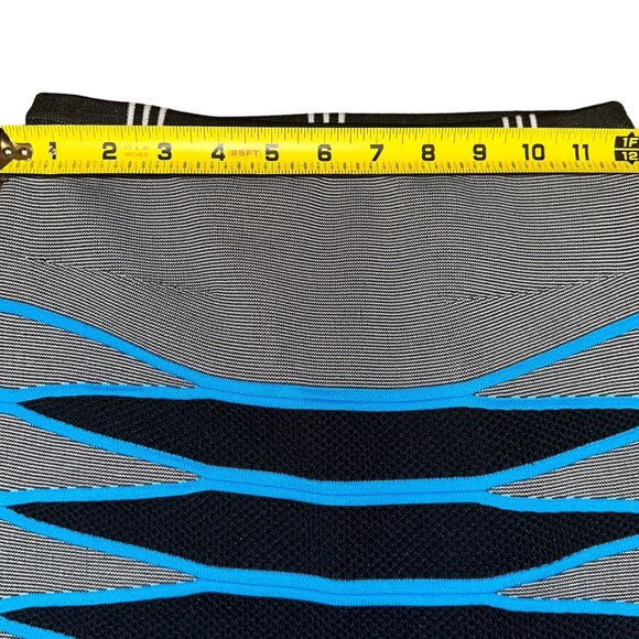 Alexander Wang Curved Hem Mesh Pencil Skirt Gray Blue Black Geometric Size Small - Picture 9 of 12